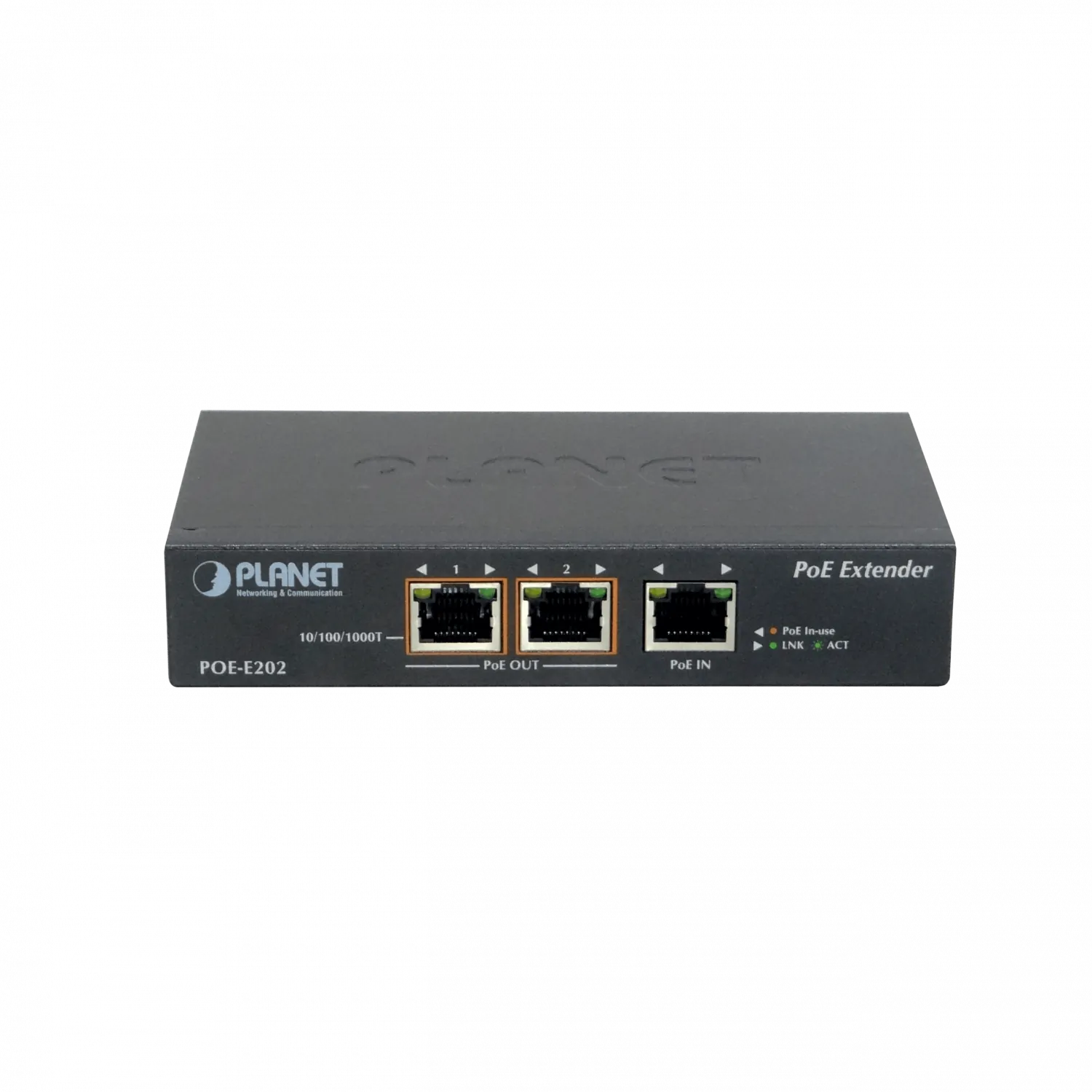 Extensor PoE+ PLANET POE-E202, Gigabit, 1 Entrada a 2 Salidas, 36W y Soporte 802.3at   2