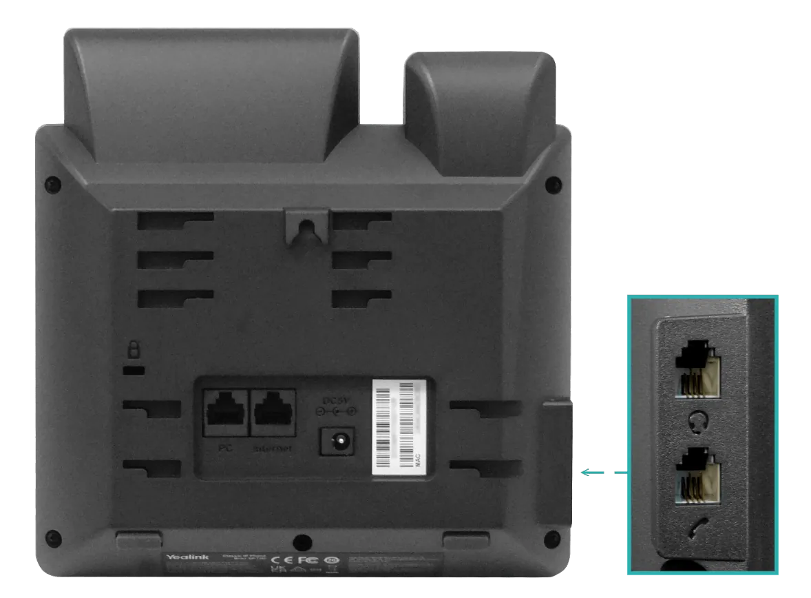Teléfono IP Yealink SIP T30P 1 cuenta SIP 2 puertos LAN PoE RJ9 sin pantalla iluminada 3