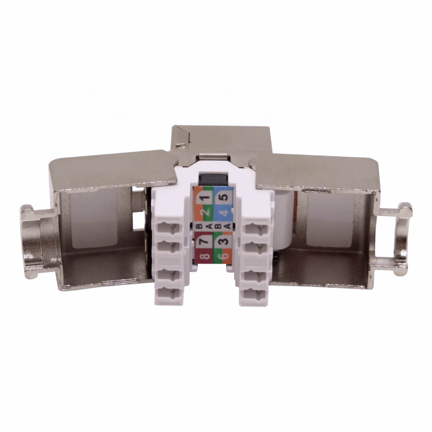 Keystone Blindado LINKMADE KP5SL Plata Cat5E STP FTP F UTP Punchable RJ45 4