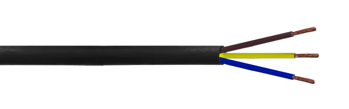 Cable Eléctrico Negro RVV 3x0,50mm² 2-3A 300V AWG20 100m 3
