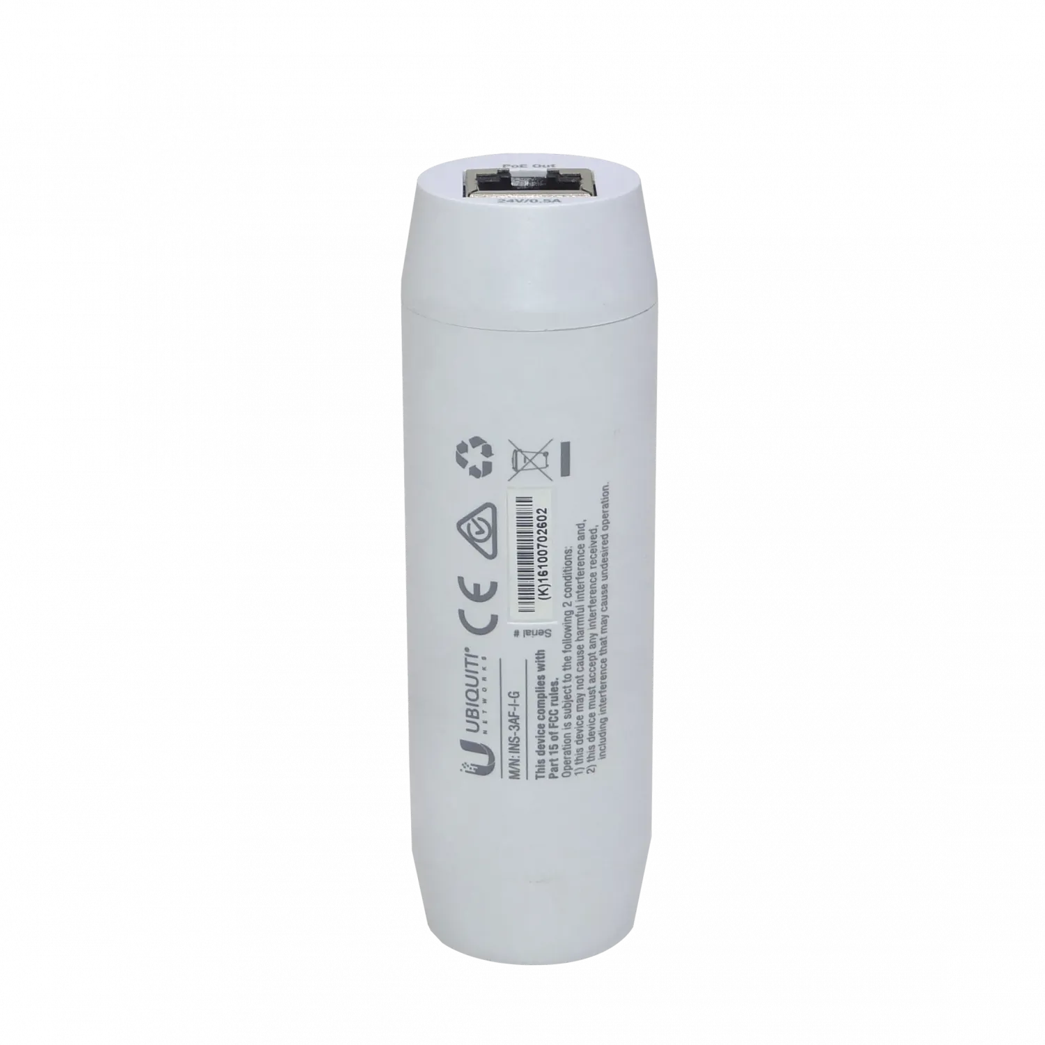 UBIQUITI Gigabit interior 802.3af 48V-in 24V-out Convertidor PoE 5