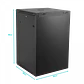LINKMADE 18U 60cm-Fondo Negro inc-2U-M6 Rack Gabinete Pared - Miniatura 2