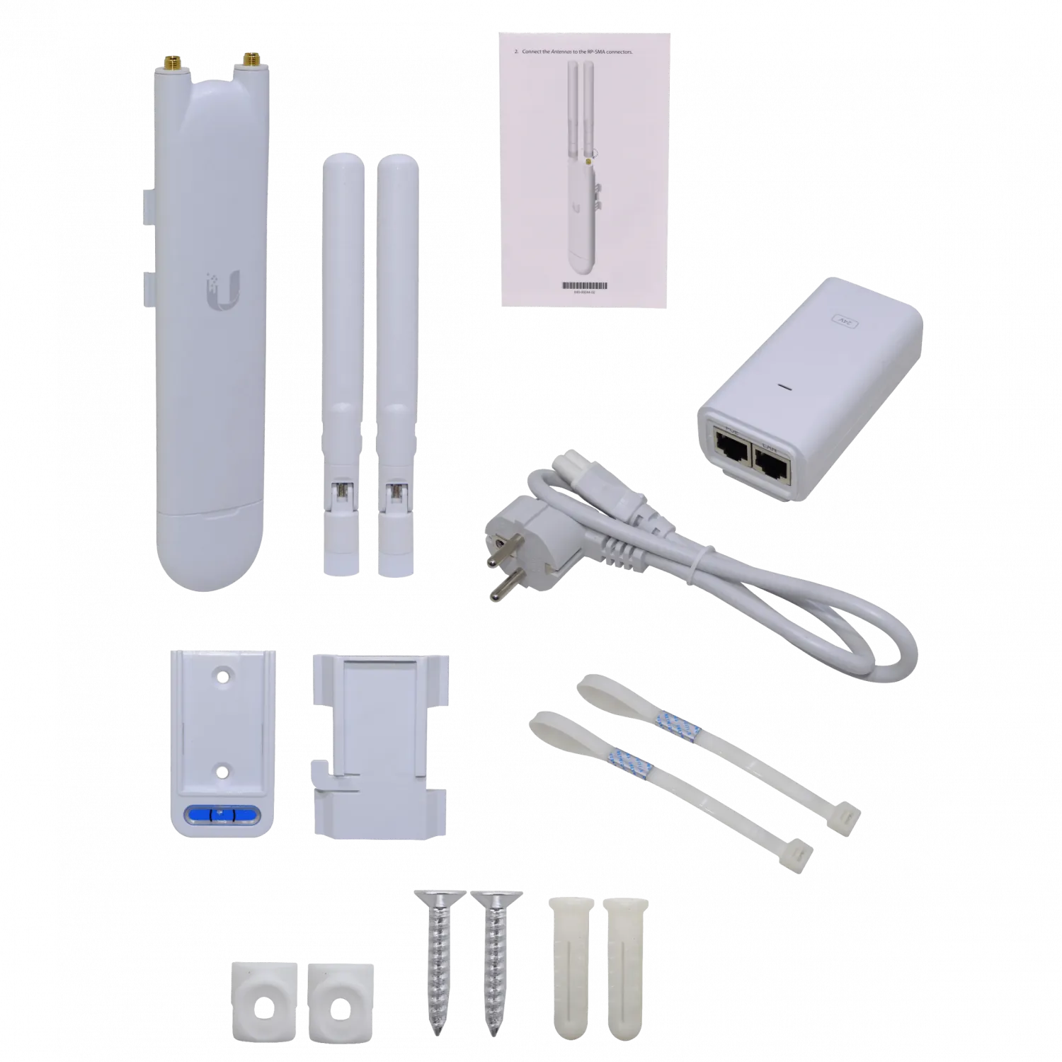 UBIQUITI 1un AC1200 2,4/5Ghz 300/867 inc-PoE24V 1-1000 2-RPSMA-3/4dBi 2