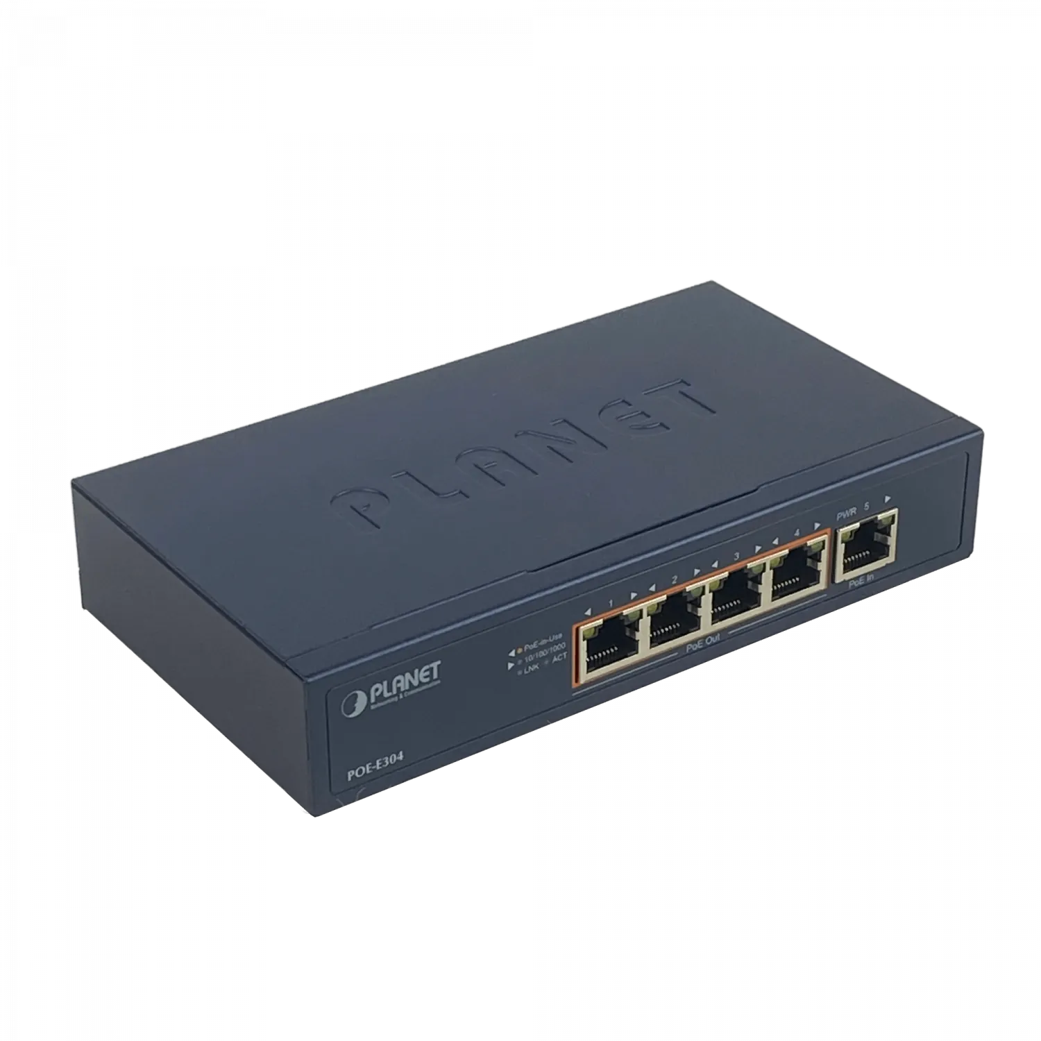 PLANET POE+at 1in-4out Switch 5-1000 56W 50-56V req-Fuente 5,5x2,1 2
