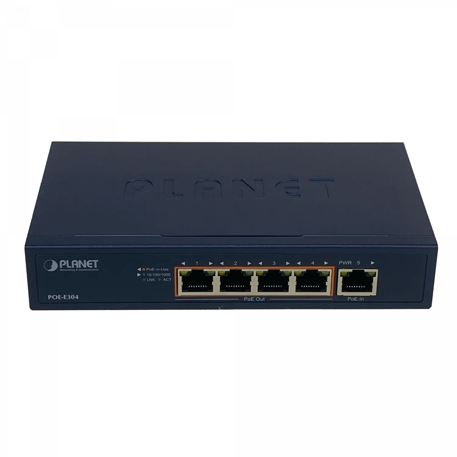 PLANET POE+at 1in-4out Switch 5-1000 56W 50-56V req-Fuente 5,5x2,1 4