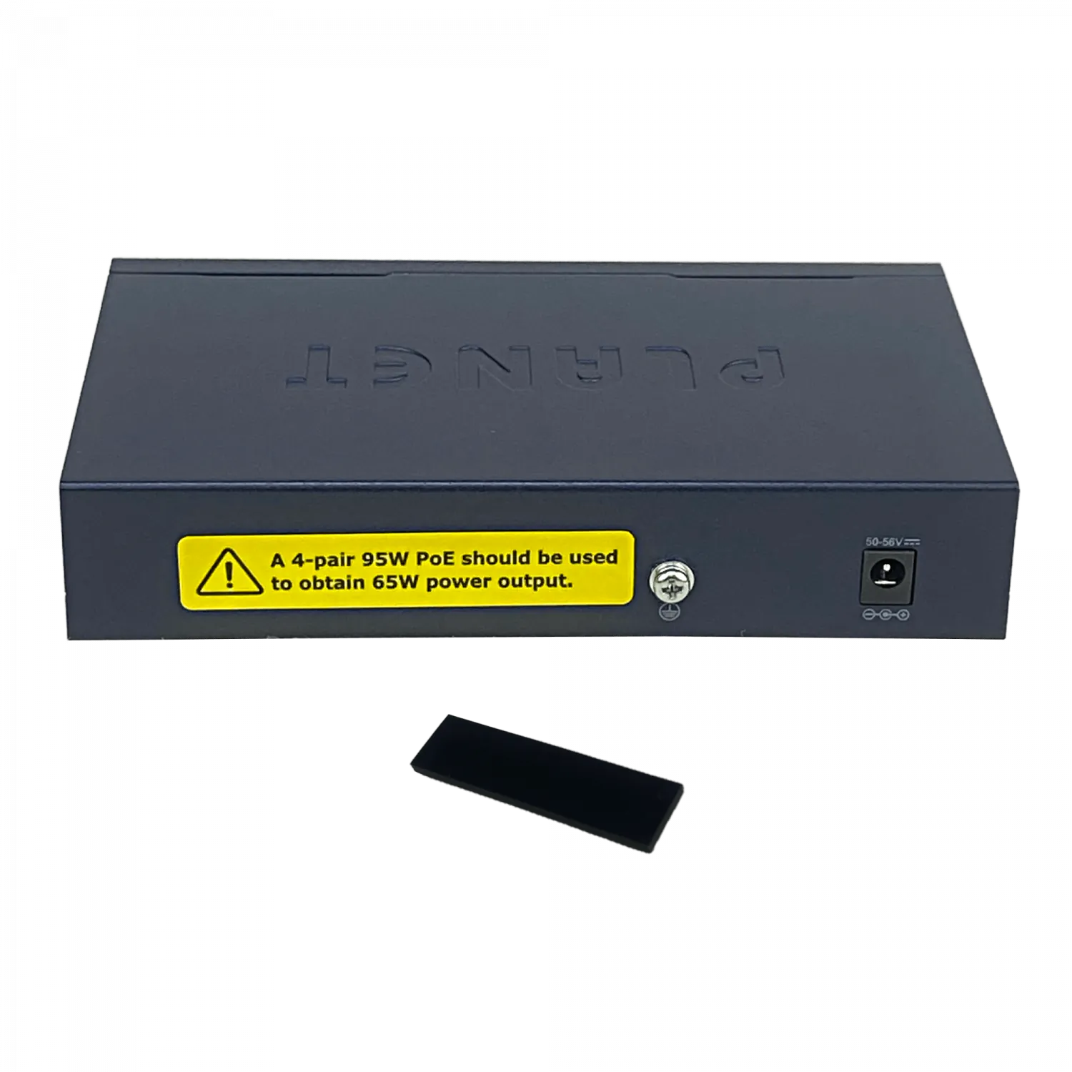 PLANET POE+at 1in-4out Switch 5-1000 56W 50-56V req-Fuente 5,5x2,1 5