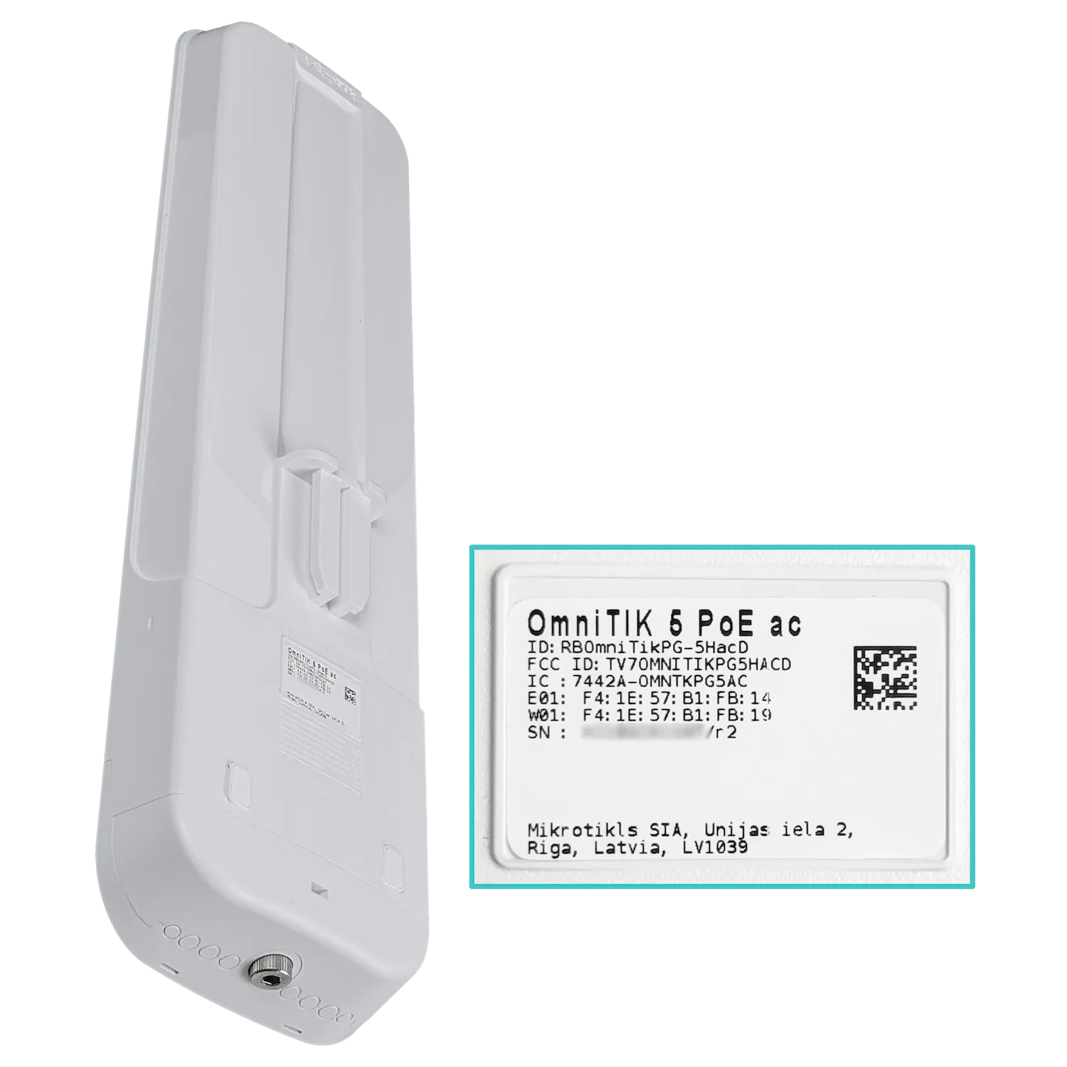 Punto de Acceso Exterior MikroTik OmniTIK 5 PoE ac - 5 GHz, 802.11ac, 5 Puertos Gigabit con PoE-Out 3