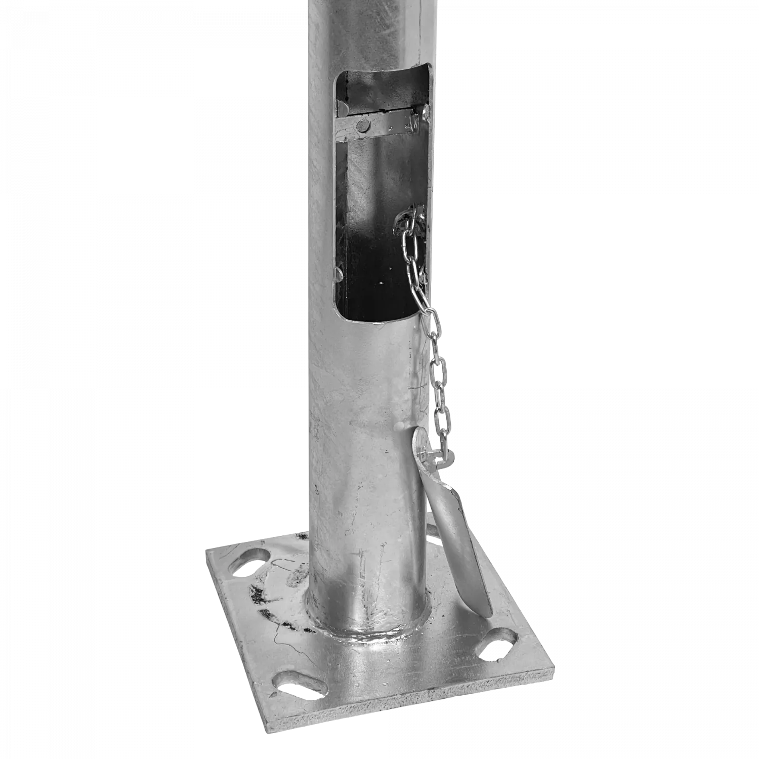Poste Conico 6mt 3mm Base-260x260x12mm no-inc-Canastillo Conico-140/60mm 3