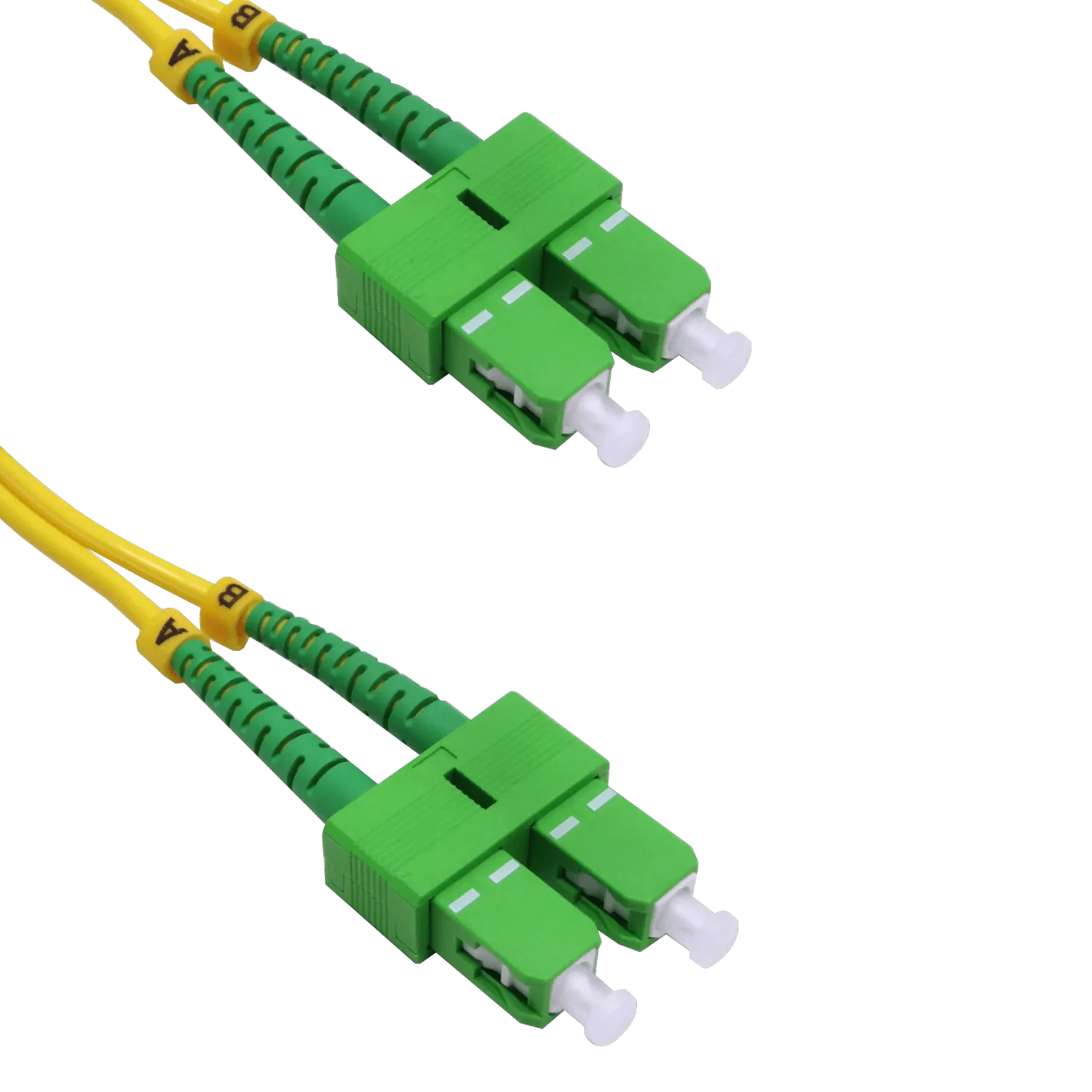 1mt SC/APC-SC/APC MonoModo SM Duplex Jumper Cable Fibra 9/125um LSZH 3