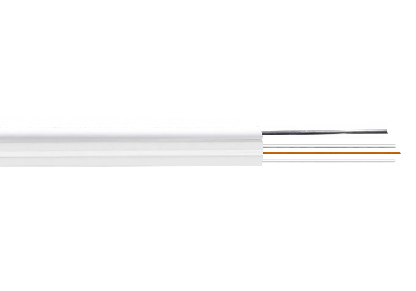 Cable de Fibra Óptica Monomodo 2 Fibras G652D Drop FTTH Interior PVC 5x2mm - CFSO2W 4