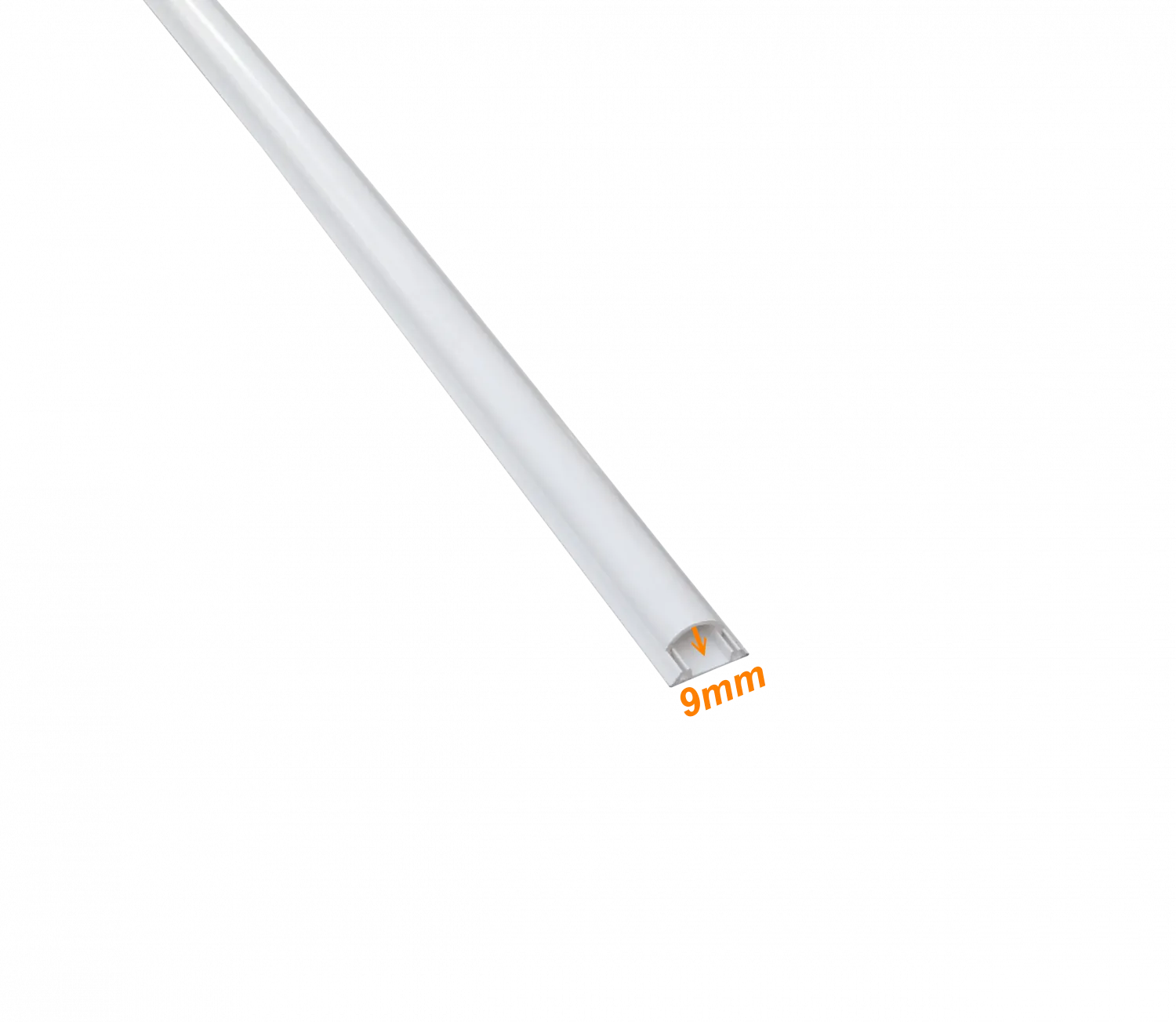 LINKCHIP 25x10mm 2mt 1,15mm-Tapa 1mm-Base PVC Canaleta de Piso Blanca 2