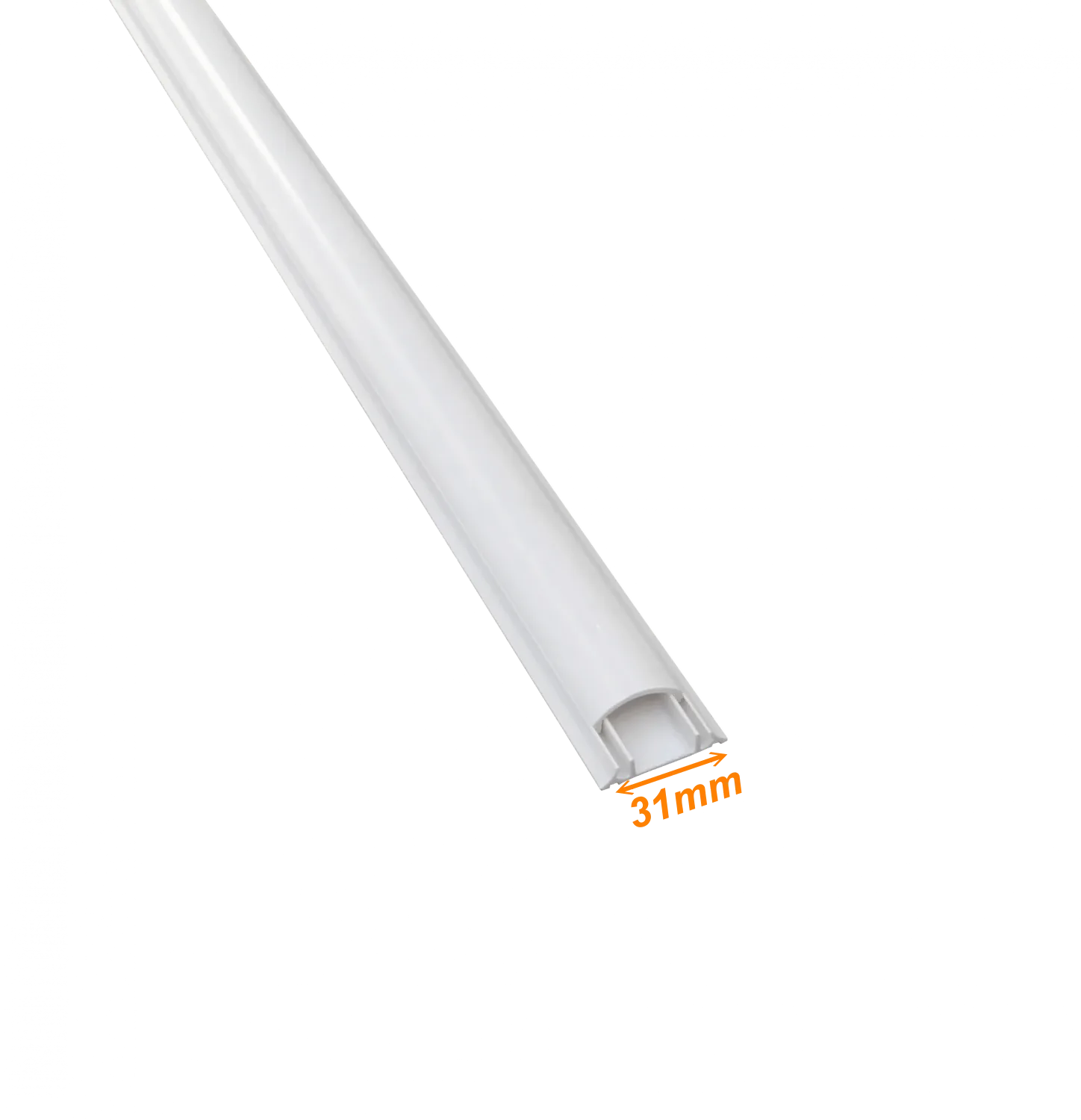 Canaleta de Piso LINKCHIP 35x10mm, 2m, PVC Blanco, Base 1.25mm, Tapa 1.1mm 2