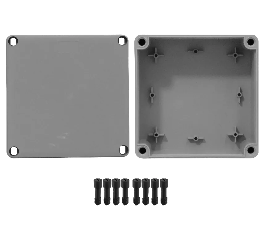 Caja estanca LinkChip MGC-20 gris PS 150x150x80mm con 4 tornillos 2