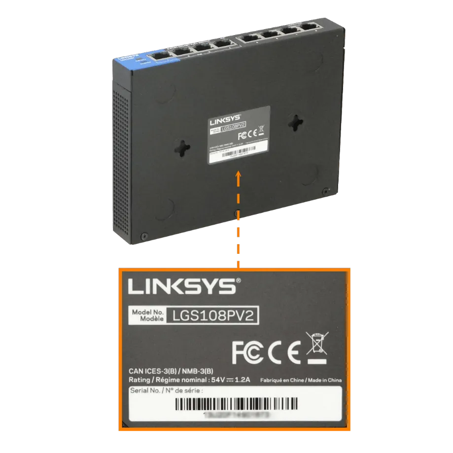 Switch Gigabit PoE de escritorio para empresas de 8 puertos Linksys LGS108P 3