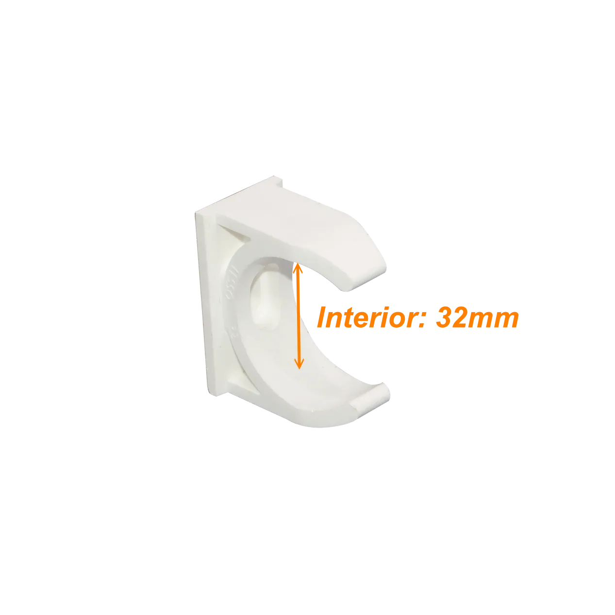 LINKCHIP 32mm Soporte Fijacion Abrazadera p/Tubo PVC Blanco Tornillo 2