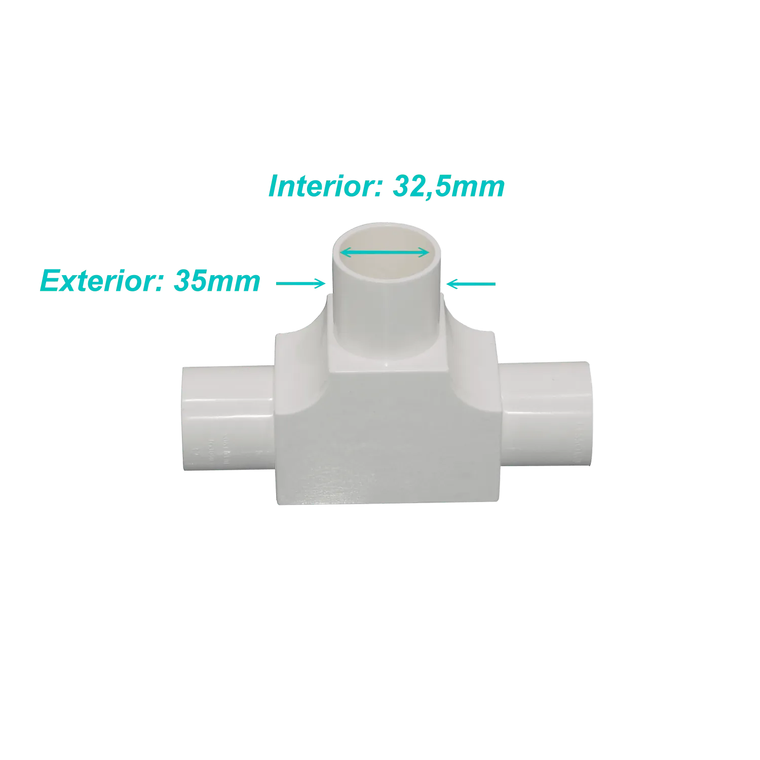 Tee con tapa LinkChip PVC32-TT 32mm blanco para tubo PVC 2