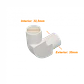 LINKCHIP 32mm Codo con Tapa para Tubo PVC Blanco - Miniatura 2
