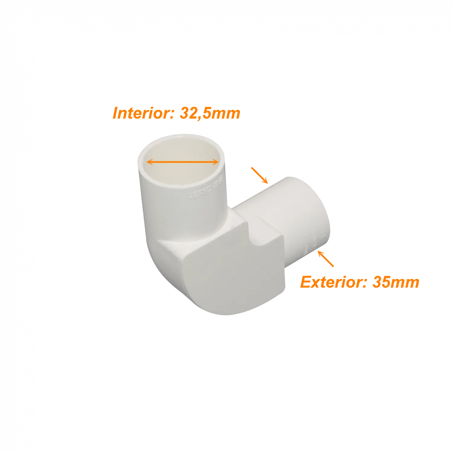 LINKCHIP 32mm Codo con Tapa para Tubo PVC Blanco 2