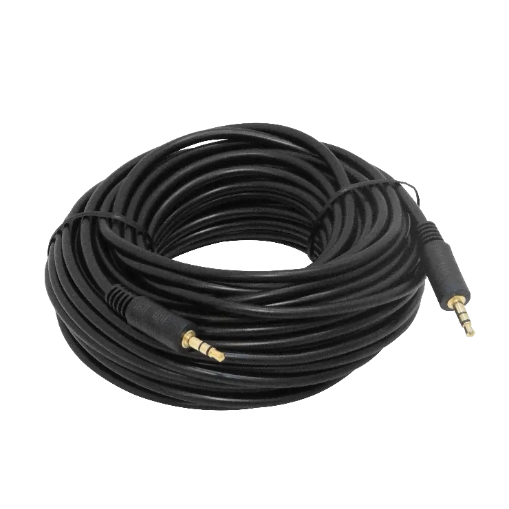 Cable de Audio 3.5mm Macho a Macho, 15m, Estéreo, Negro 2