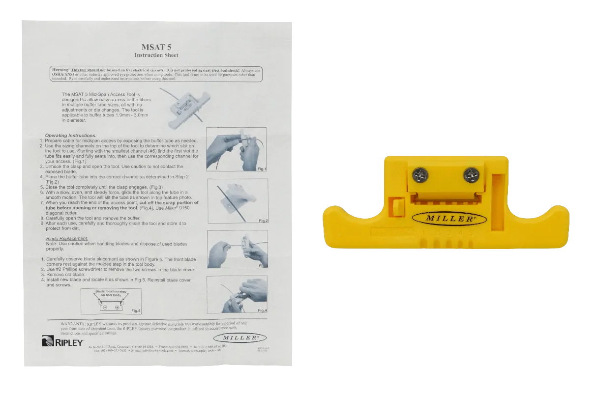 Herramienta de Acceso Medio para Fibras Ópticas Miller MSAT-5 2
