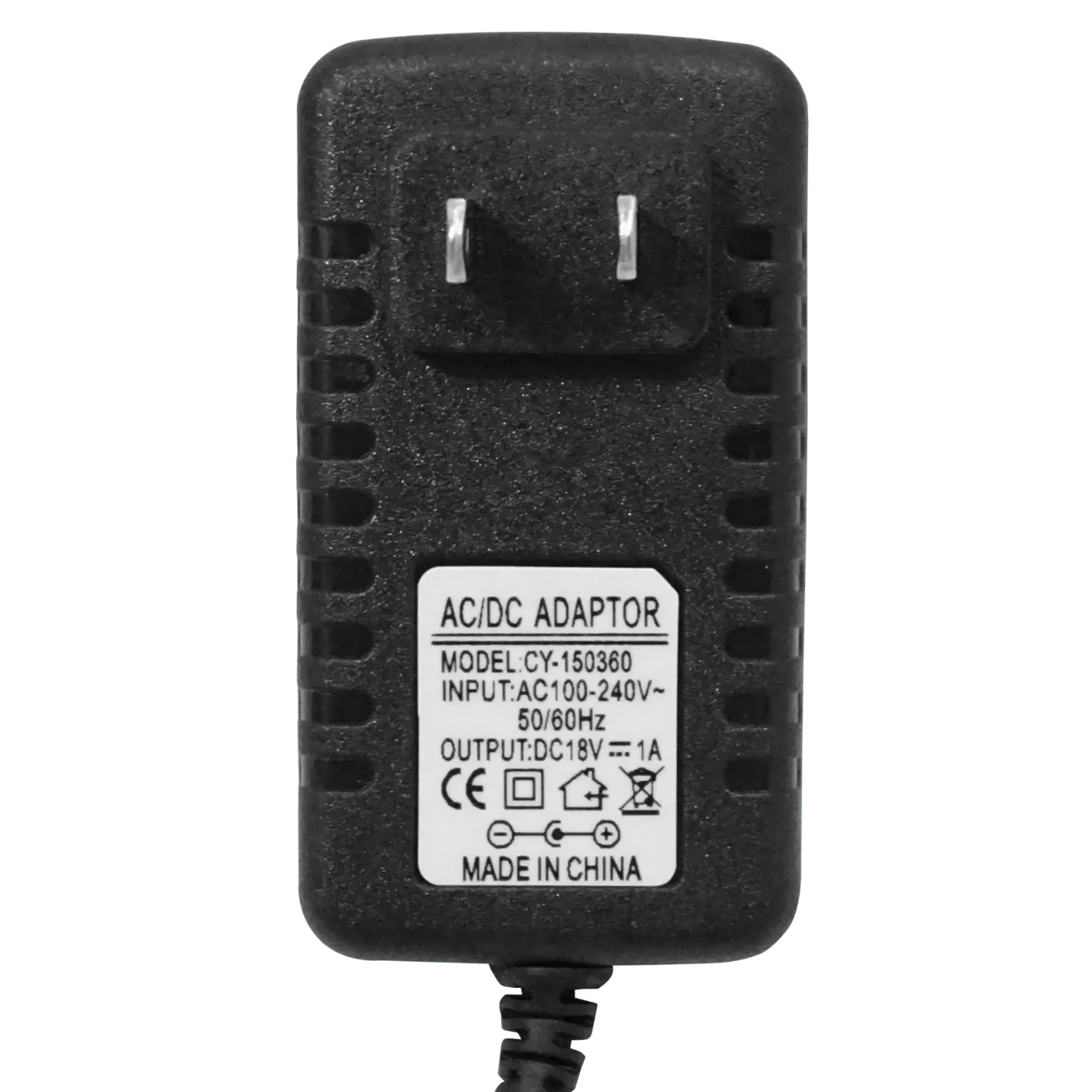 Fuente Poder 18VDC 1A 18W Interior Plug-5,5x2,5mm 1