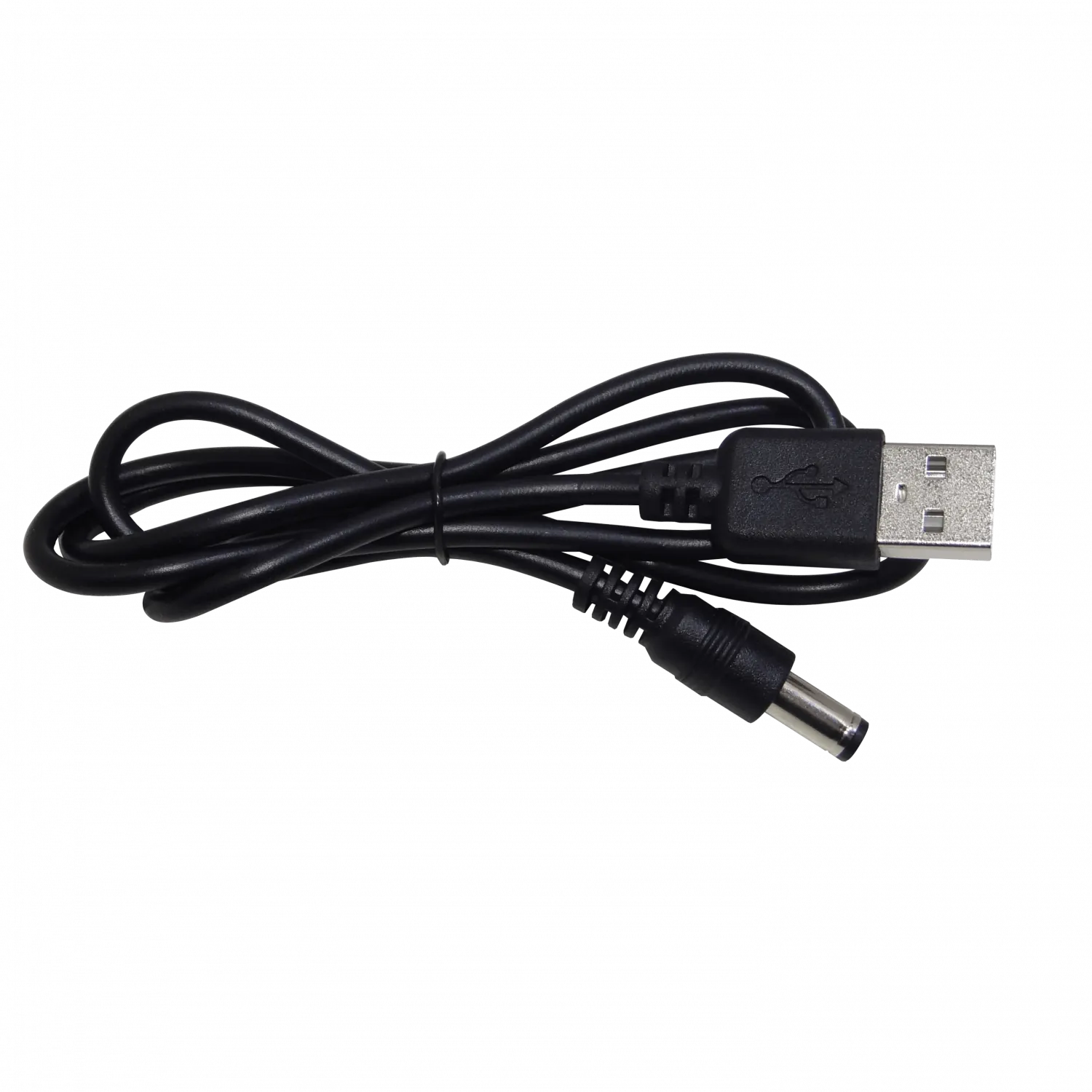Cable 70cm Plug-5,5x2,1mm USB-A-M Negro 2