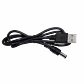 Cable 70cm Plug-5,5x2,1mm USB-A-M Negro - Miniatura 2