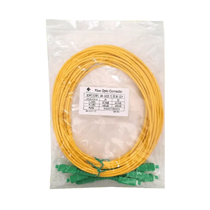 4-unids 3mt SC/APC-SC/APC MonoModo SM Simplex Jumper Cable Fibra 3.0mm 1