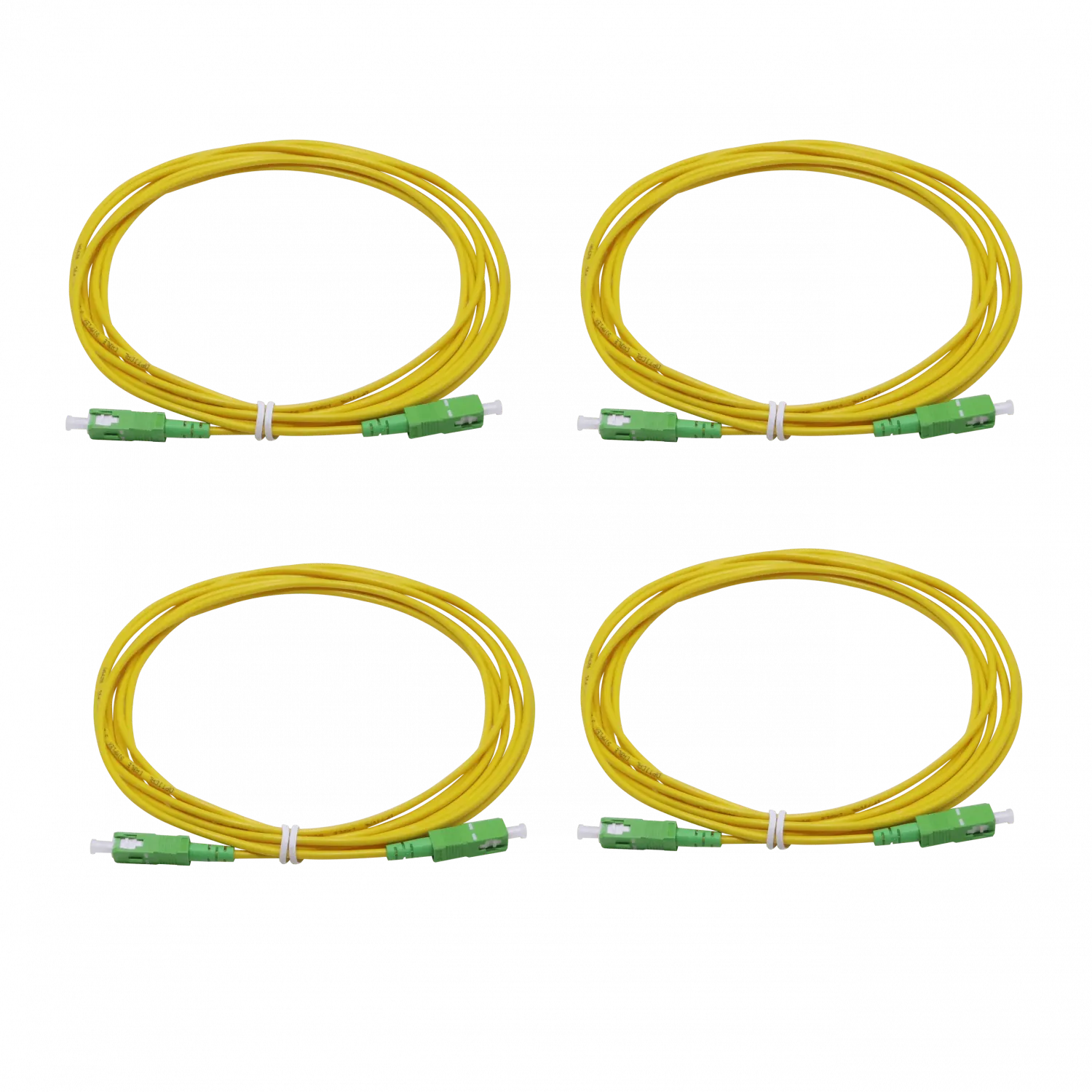 4-unids 3mt SC/APC-SC/APC MonoModo SM Simplex Jumper Cable Fibra 3.0mm 3