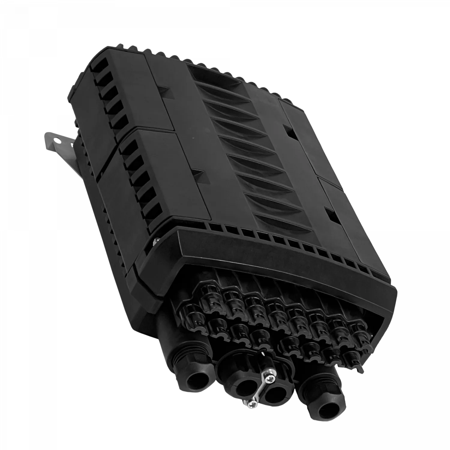 Caja de Empalme de Fibra Óptica 96 Fusiones IP68 Negra - BOX-96N 5