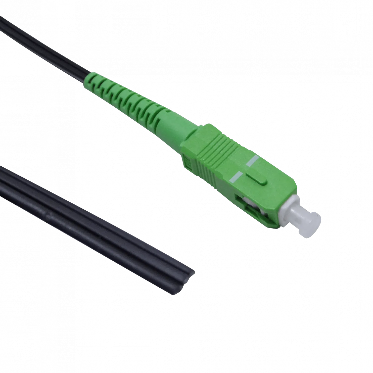 Negro Drop-Port 100mt SC/APC MonoModo SM SX Pigtail Cable Fibra G652D 3
