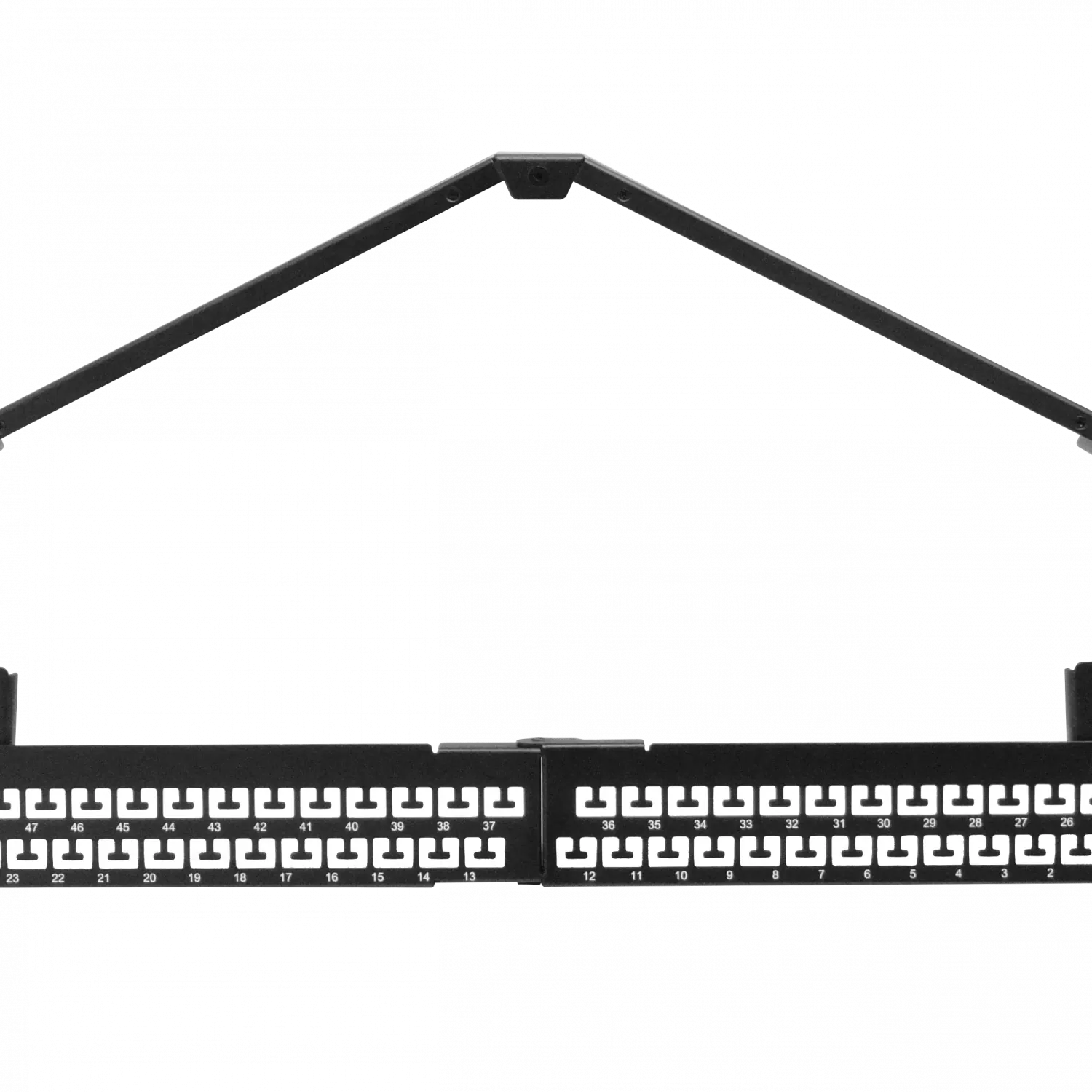 Patch Panel LINKMADE PP148L 2U 48 Keystone Angular Metalico Vacio 5