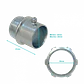 Salida caja zincada Linkchip EMT01 ASA 1 pulg con hilo para conduit rigido metalico - Miniatura 2