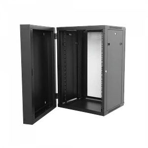 LINKMADE 18U RACK DOBLE BISAGRA 60CM-FONDO NEGRO INC-2U