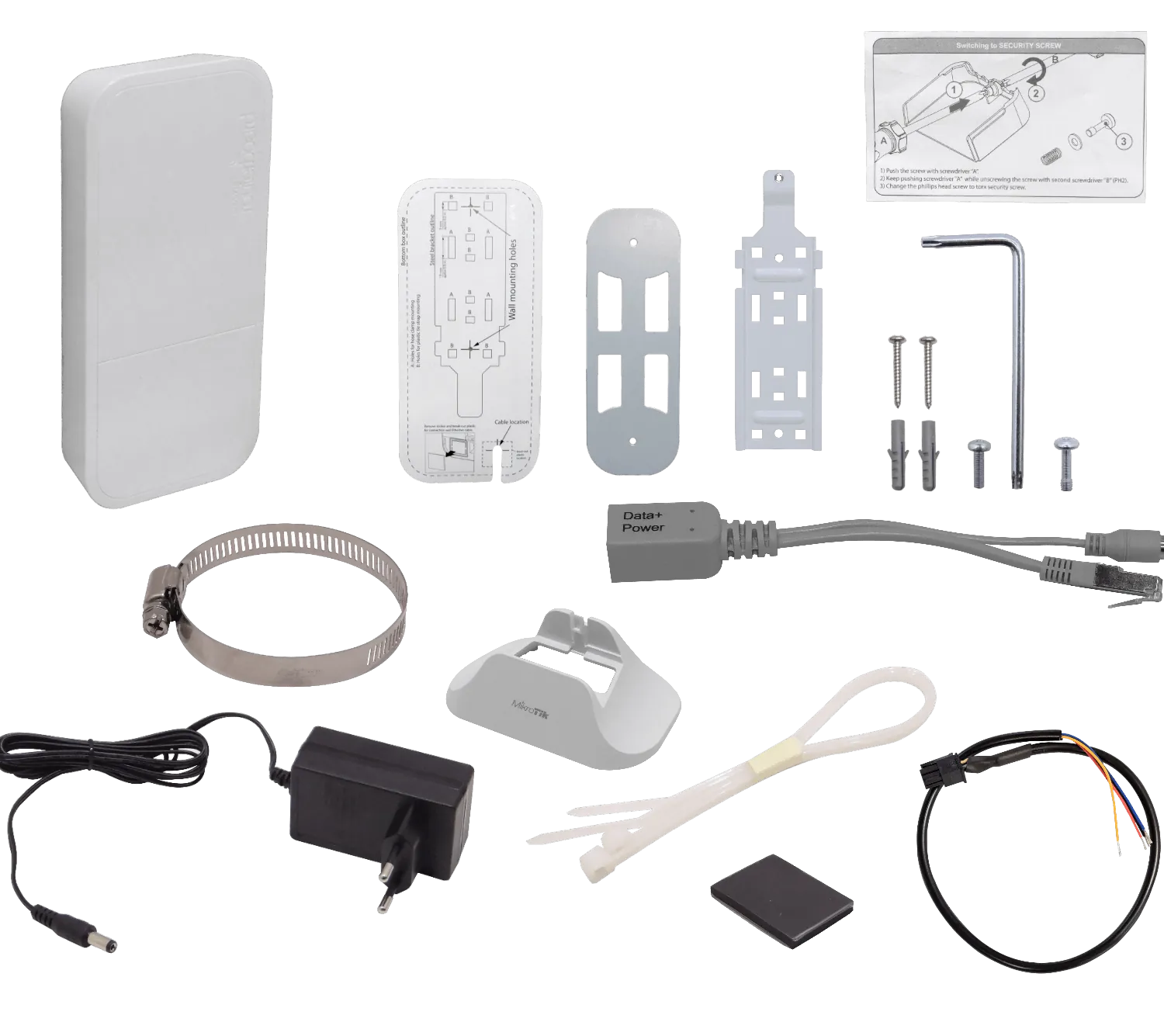Router MikroTik RBWAPR-2ND 2.4GHz-N300 22dBm UFL PoE 24V L4 3