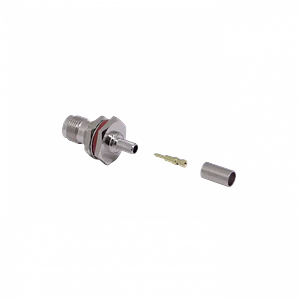 RPTNC-Hembra LMR195 RG58 Panel Conector Crimpeable Coaxial O-Ring
