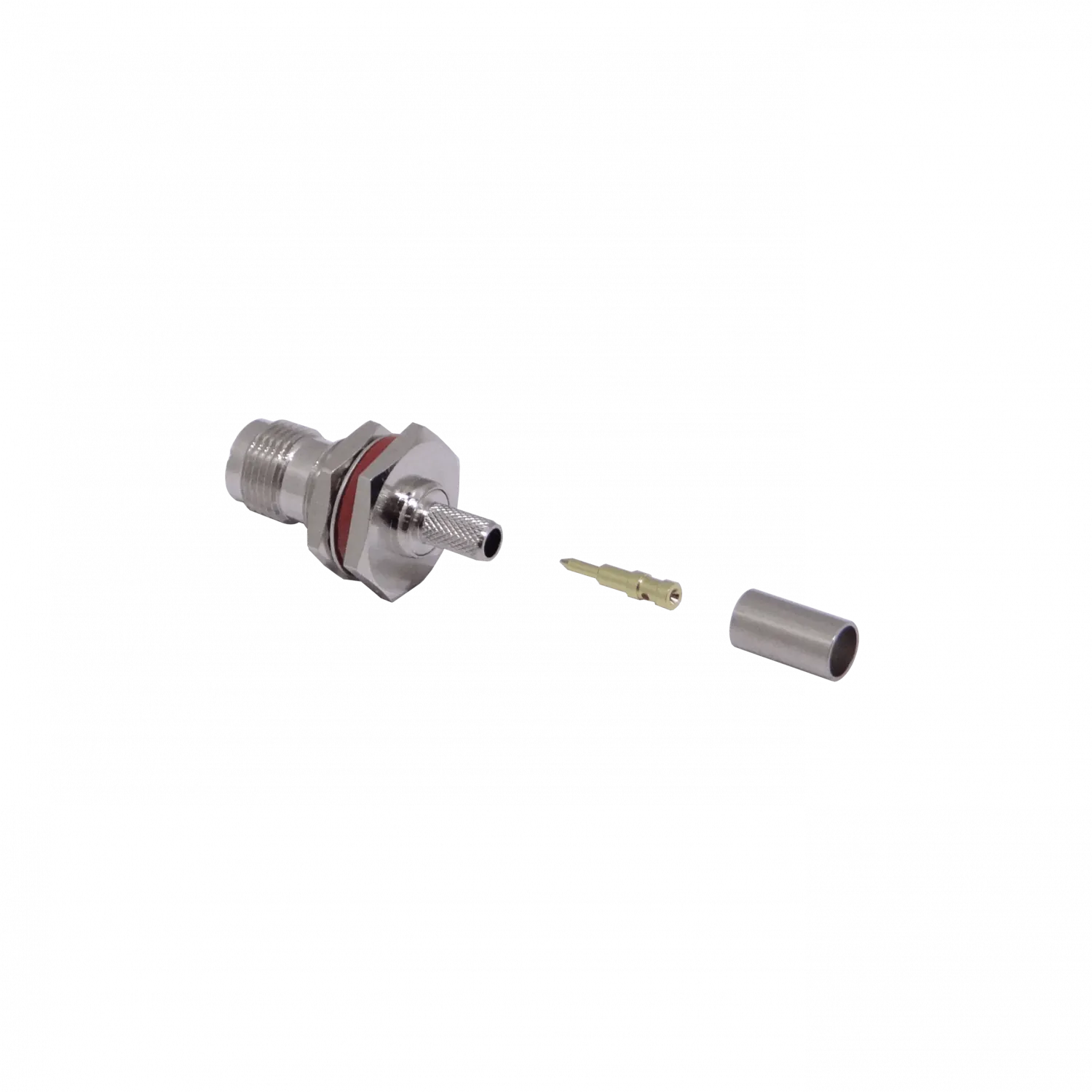 RPTNC-Hembra LMR195 RG58 Panel Conector Crimpeable Coaxial O-Ring 1