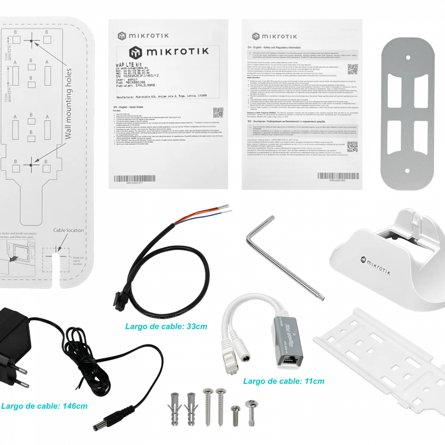 Punto de Acceso Inalámbrico Exterior MikroTik wAP LTE Kit - Conectividad 2G/3G/4G LTE 7