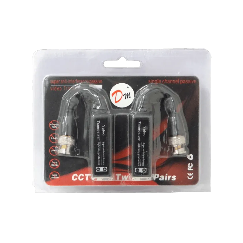 Video Balun Punchable, Pararrayo Pasivo, 1-Par, 2 Unidades, CCTV UTP, BNC-Macho 3