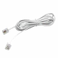 2mt 6P2C Cable Telefonico 2-Conductores RJ11 M-M Blanco 200cm - Miniatura 2