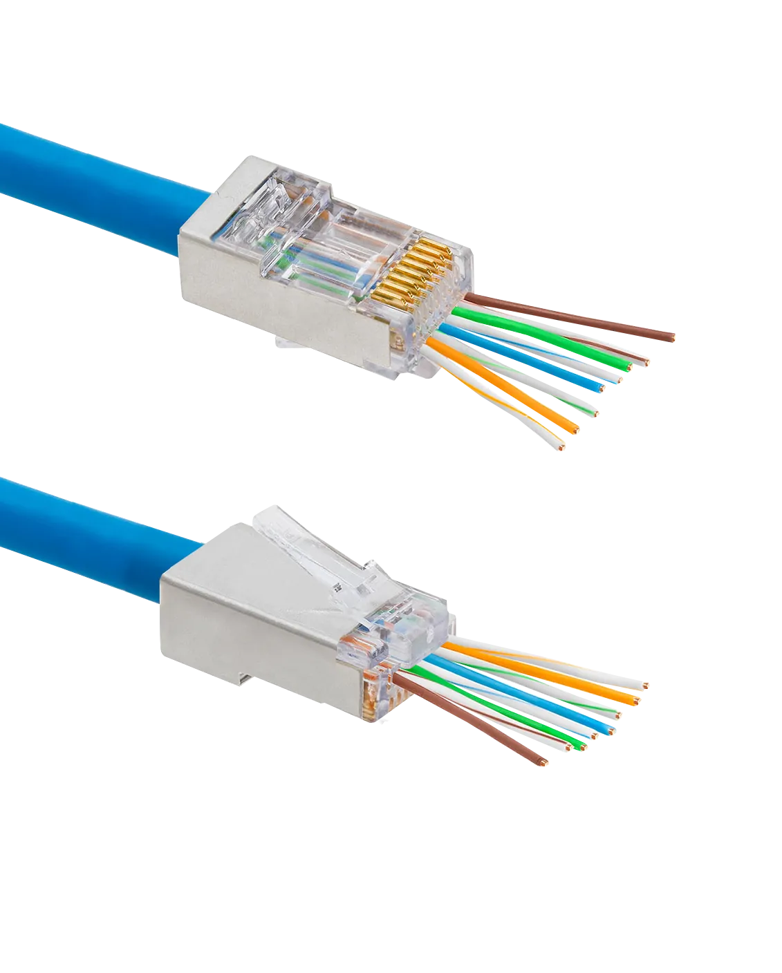 Conectores RJ45 XINTYLINK CAT5E STP FTP Bolsa 50 Orificios 1mm 2