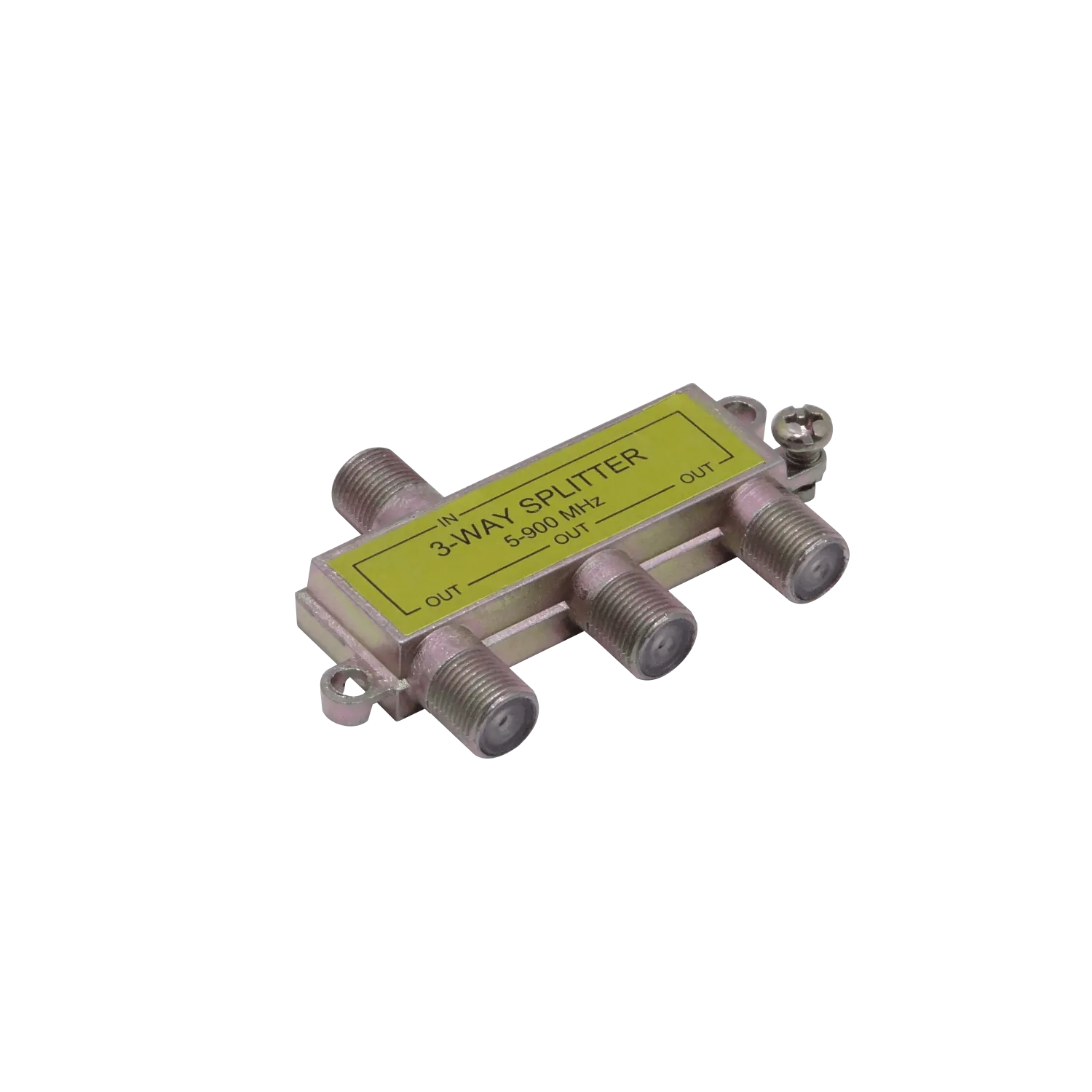 Divisor Coaxial 1x3 F-H a F-H, 5-900MHz, Para TV y RF 2