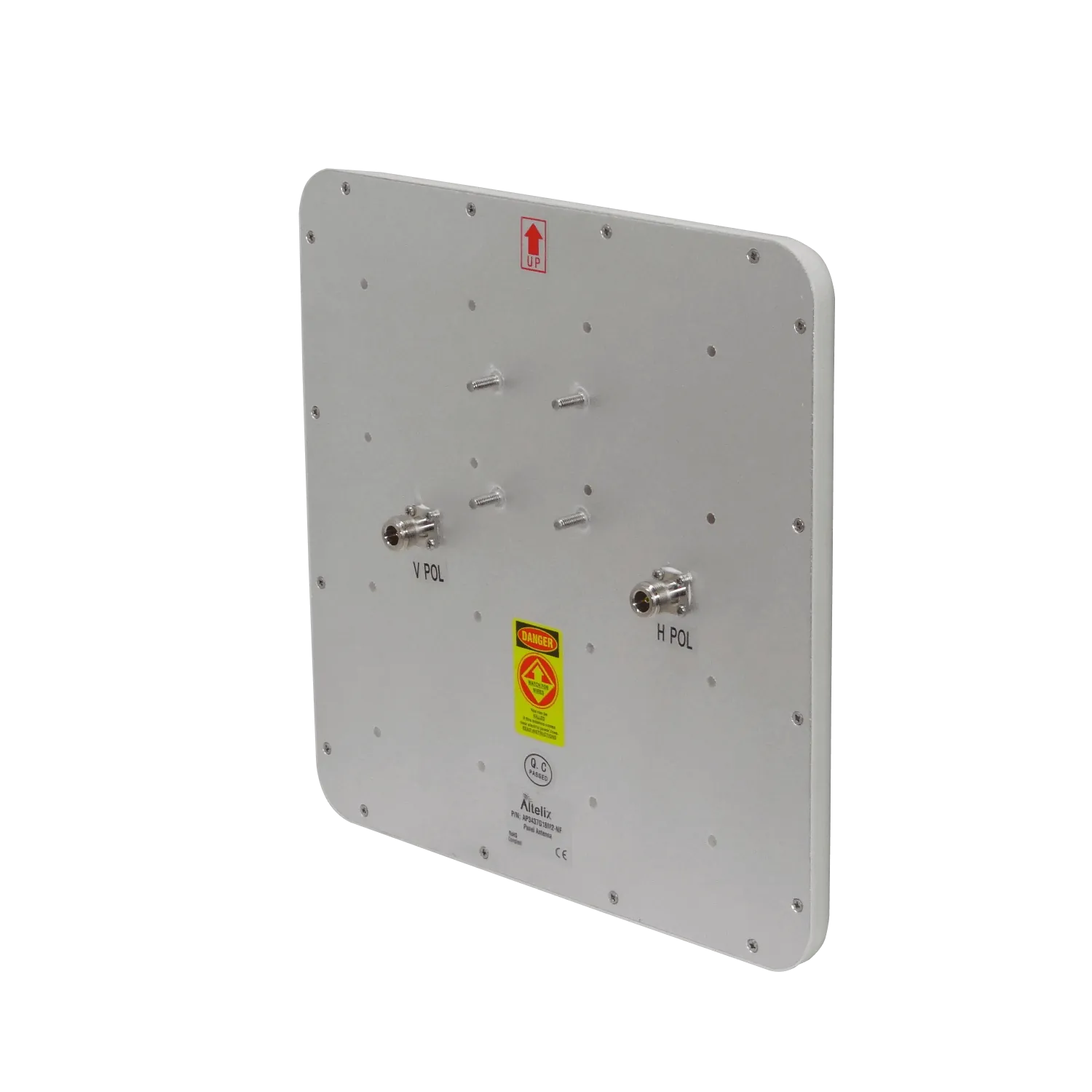 Antena Panel DualPol ALTELIX AP3437G18M2-NF 3,4-3,7GHz 18dBi 15x15° 2x2 N-Hembra 307x307mm 5