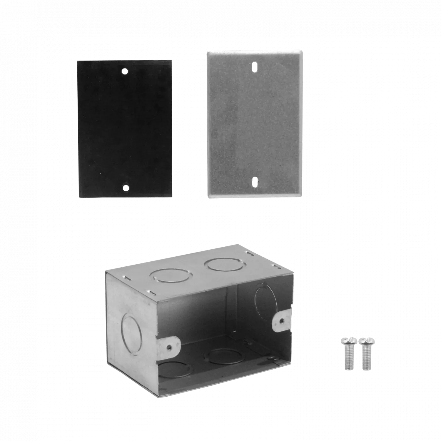Caja Metálica FPCWM-1 A01, 100 × 65 × 65 mm con Tapa 106 × 69 mm Zincada 3