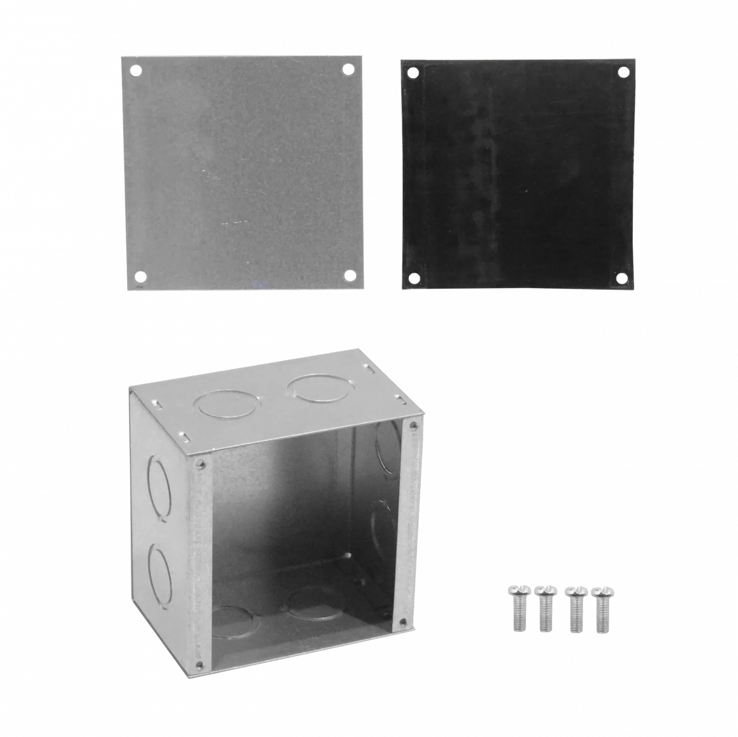 Caja Metálica FPCWM-3 (A11) – 100×100×65 mm con tapa 102×102 mm zincada 3