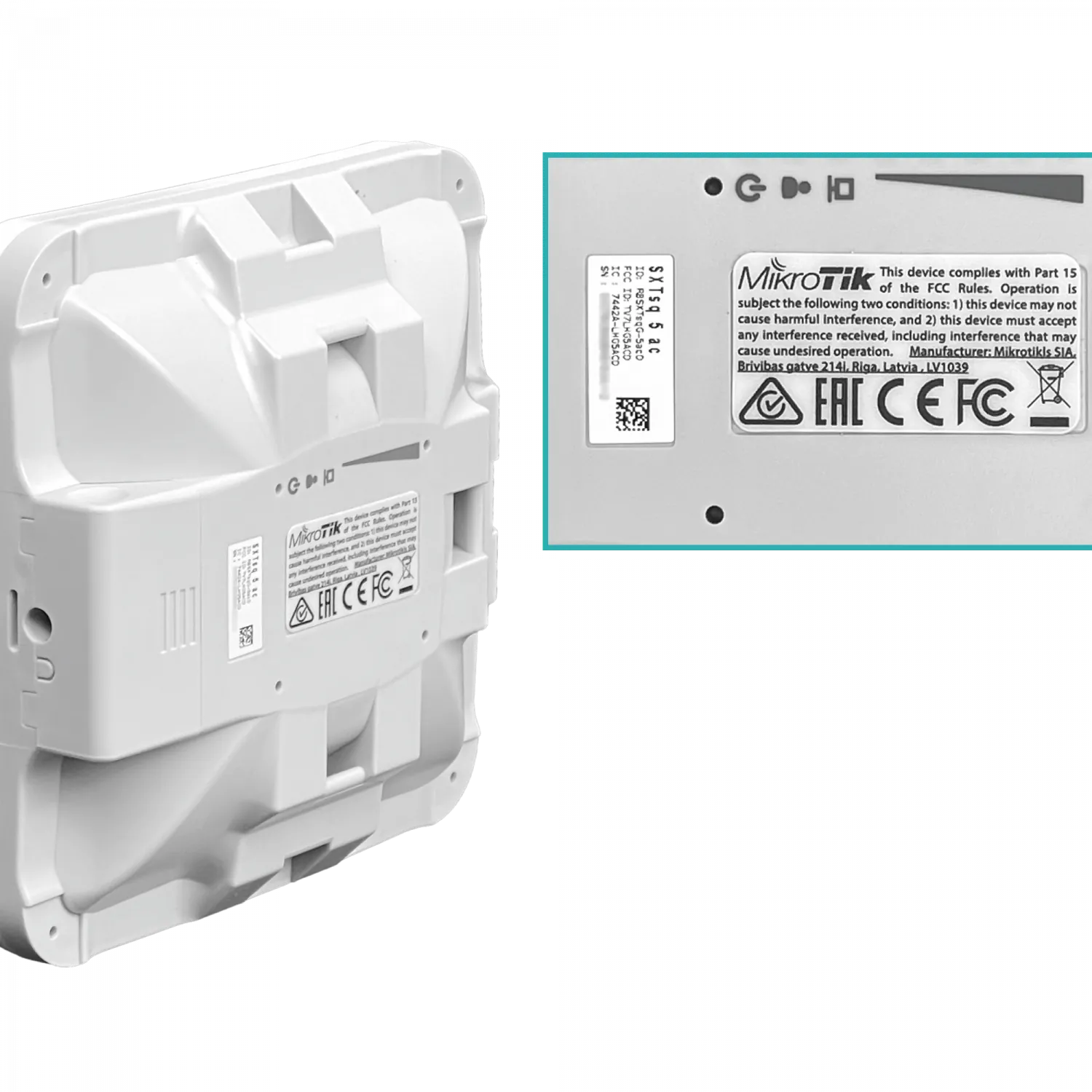 Punto de Acceso Inalámbrico Exterior MikroTik SXTsq 5 ac - 5 GHz, 802.11a/n/ac, Antena 16 dBi 5