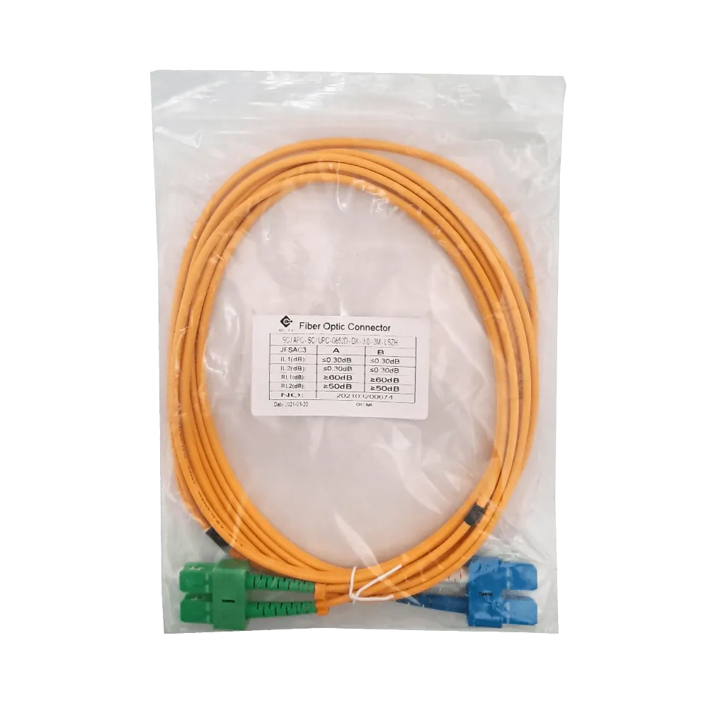 3mt SC/APC-SC/UPC MonoModo SM Duplex Jumper Cable Fibra 3mm 3