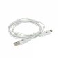 Cable USB Lighting 1mt-1,5mt A-Macho 100-150cm Blanco NO-IPHONE - Miniatura 2
