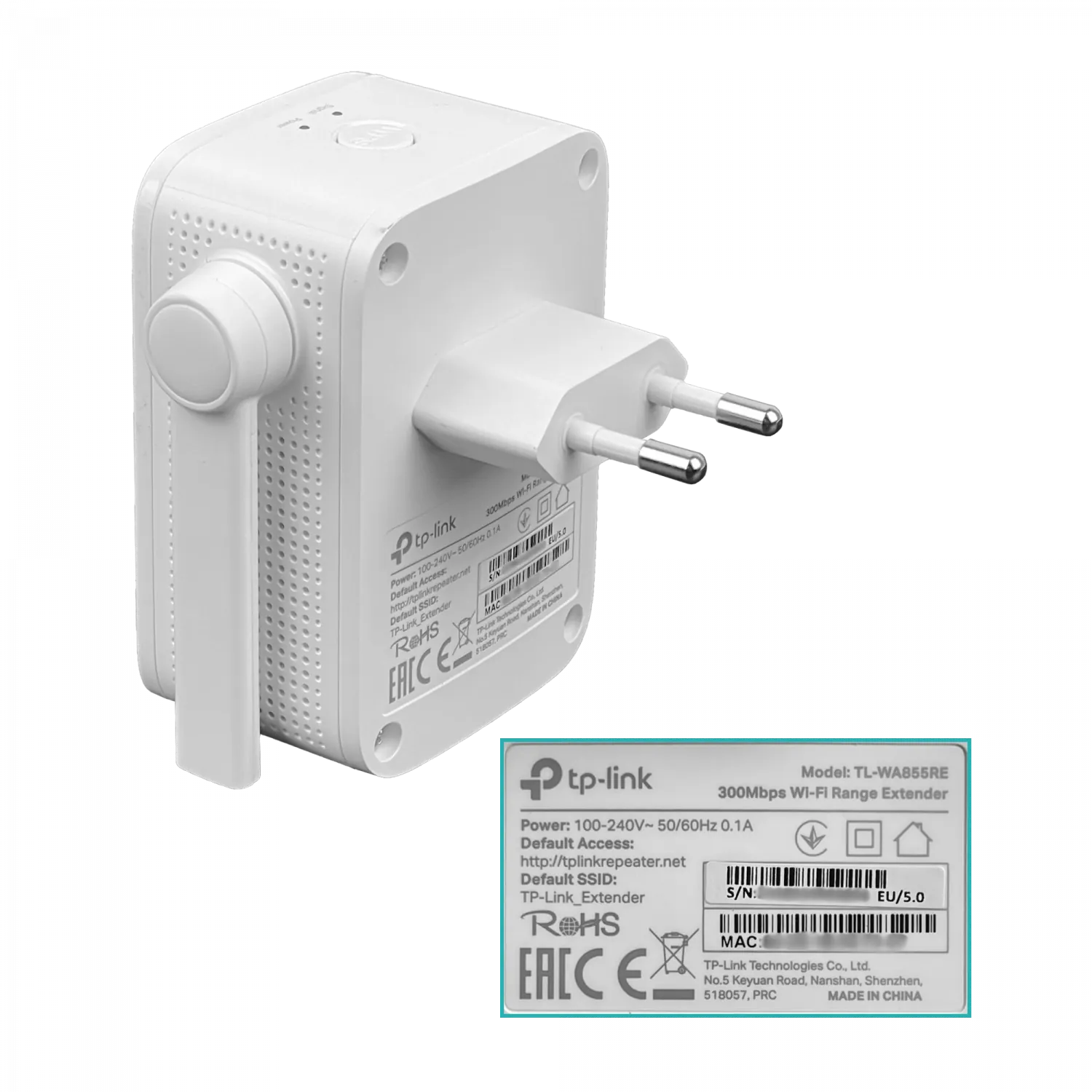 Extensor de Rango TP-Link TL-WA855RE Wi-Fi N300 con antenas externas 2