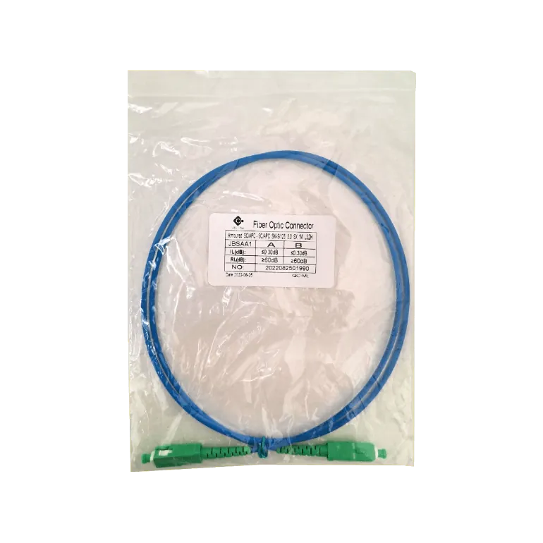 LSZH Blindado 1mt SC/APC-SC/APC SM Simplex JumperFibra 3.0mm 9/125um 2